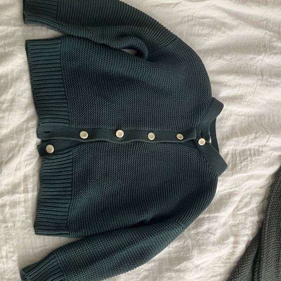 Alex Mill Nico Cardigan - Dark Spruce - Picture 2 of 6